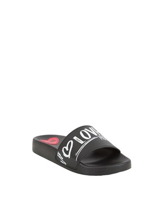 CIABATTE LOVE MOSCHINO NERO in DONNA