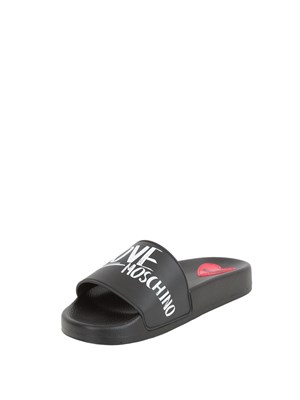 CIABATTE LOVE MOSCHINO NERO in DONNA