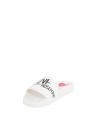 CIABATTE LOVE MOSCHINO BIANCO in DONNA