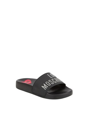 CIABATTE LOVE MOSCHINO NERO in DONNA