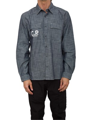CAMICIA MANICA LUNGA C.P. COMPANY BLU DENIM in UOMO