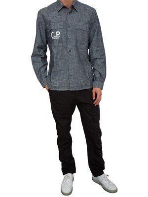 CAMICIA MANICA LUNGA C.P. COMPANY BLU DENIM in UOMO