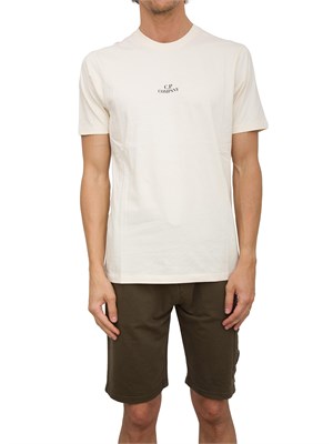 T-SHIRT C.P. COMPANY CREMA in UOMO