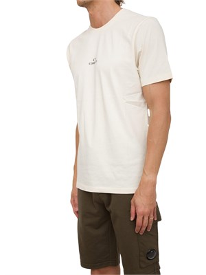 T-SHIRT C.P. COMPANY CREMA in UOMO