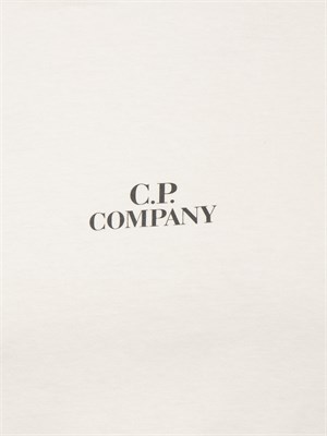 T-SHIRT C.P. COMPANY CREMA in UOMO