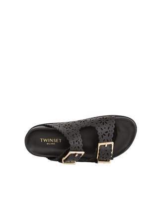 CIABATTE TWIN-SET NERO in DONNA