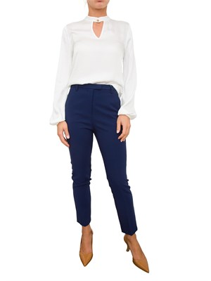PANTALONE CASUAL FRACOMINA BLU in DONNA