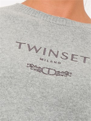 MAGLIA TWIN-SET GRIGIO in DONNA
