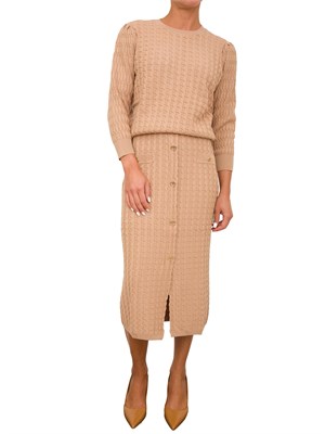 MAGLIA TWIN-SET BEIGE in DONNA