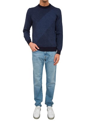 MAGLIA BOSS BLU in UOMO