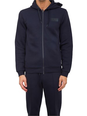 FELPA EA7 EMPORIO ARMANI BLU in UOMO