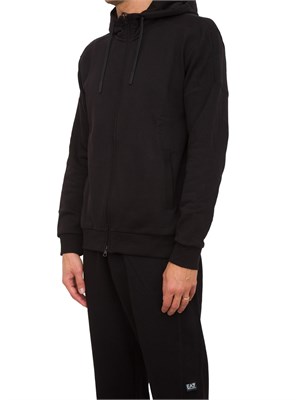 FELPA EA7 EMPORIO ARMANI NERO in UOMO