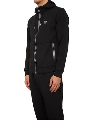 FELPA EA7 EMPORIO ARMANI NERO in UOMO