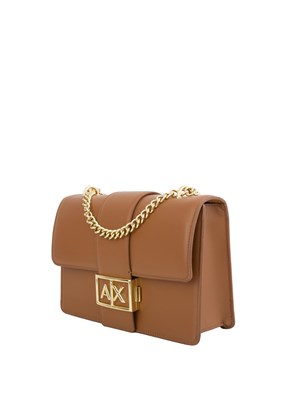 BORSA A SPALLA ARMANI EXCHANGE CUOIO in DONNA