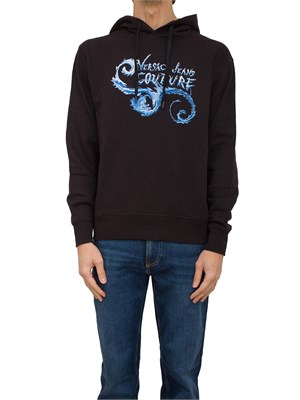 FELPA VERSACE JEANS COUTURE NERO in UOMO
