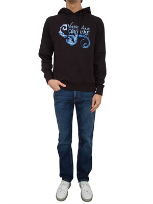 FELPA VERSACE JEANS COUTURE NERO in UOMO