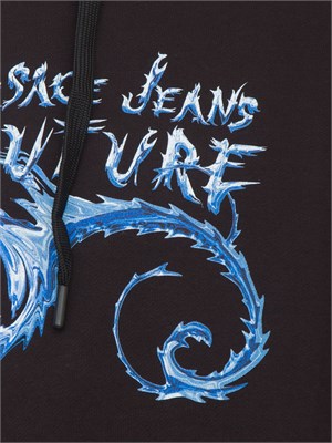 FELPA VERSACE JEANS COUTURE NERO in UOMO