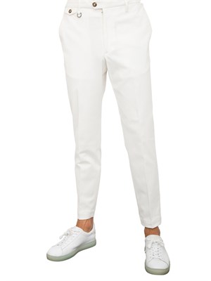 PANTALONE CASUAL PAOLO PECORA BIANCO in UOMO