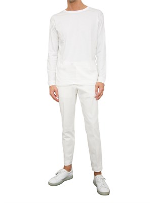 PANTALONE CASUAL PAOLO PECORA BIANCO in UOMO