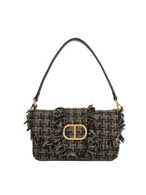 BORSA A SPALLA TWIN-SET NERO in DONNA