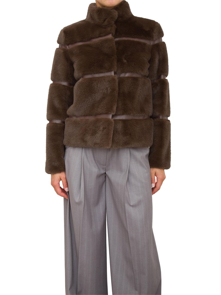 PELLICCIA TWIN-SET MARRONE