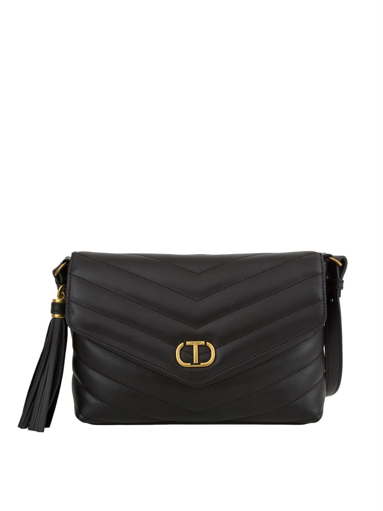 BORSA A SPALLA TWIN-SET NERO