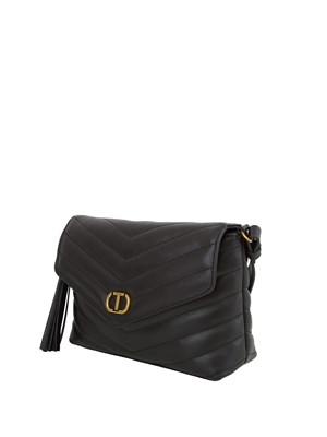 BORSA A SPALLA TWIN-SET NERO in DONNA