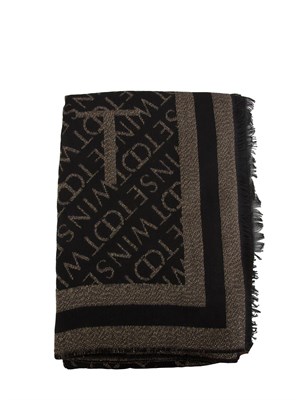 PONCHO TWIN-SET NERO in DONNA