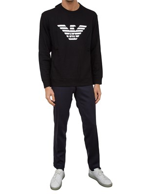 FELPA EMPORIO ARMANI NERO in UOMO