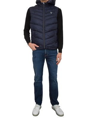GILET GUESS JEANS BLU in UOMO