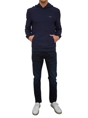 FELPA GUESS JEANS BLU in UOMO