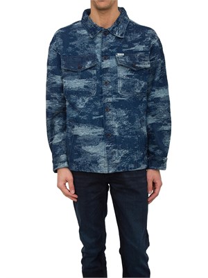 GIACCA CAMICIA GUESS JEANS BLU DENIM in UOMO