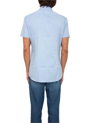 Camicia Boss P-Ray in cotone azzurro in UOMO