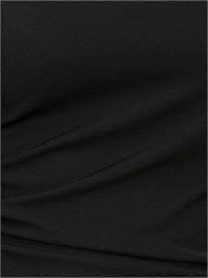 Abito midi iBlues in jersey nero con taglio geometrico e spacco laterale in DONNA