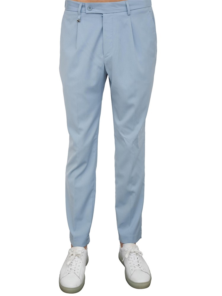 Pantaloni Antony Morato Luis in misto lino celeste