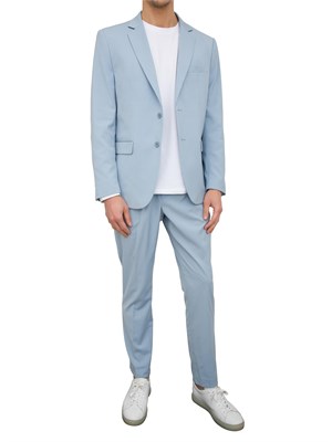 Pantaloni Antony Morato Luis in misto lino celeste in UOMO