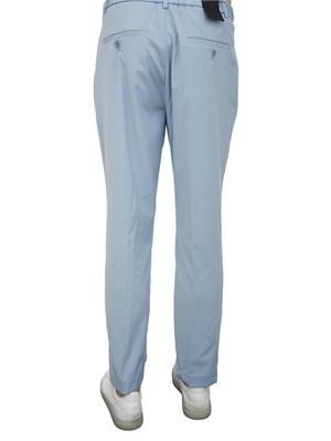 Pantaloni Antony Morato Luis in misto lino celeste in UOMO