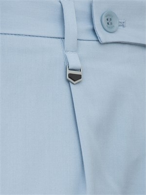 Pantaloni Antony Morato Luis in misto lino celeste in UOMO