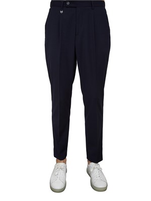 Pantaloni Antony Morato Luis in misto lino blu in UOMO