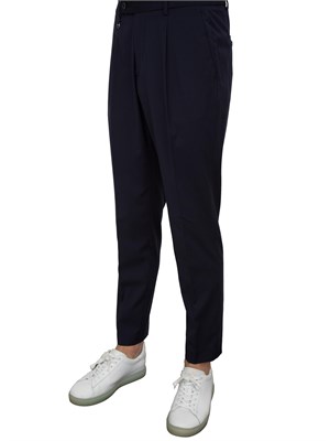 Pantaloni Antony Morato Luis in misto lino blu in UOMO
