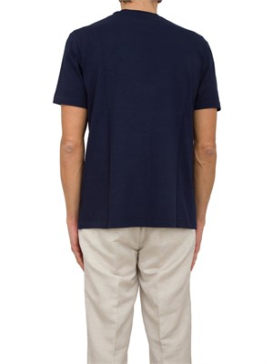 T-shirt Paul [and] Shark blu in jersey di cotone con stampa in UOMO