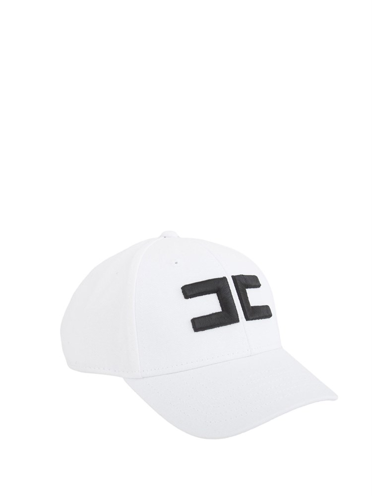 Cappello da baseball bianco Elisabetta Franchi con logo