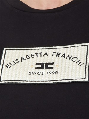 T-SHIRT ELISABETTA FRANCHI NERO in DONNA