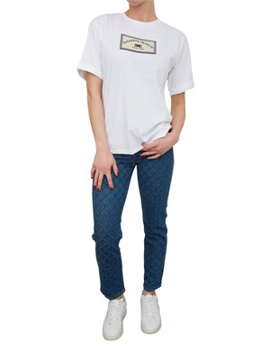 T-SHIRT ELISABETTA FRANCHI BIANCO in DONNA