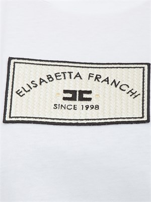 T-SHIRT ELISABETTA FRANCHI BIANCO in DONNA