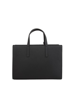 Borsa a mano nera Karl Lagerfeld con logo metallico in DONNA