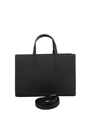 Borsa a mano nera Karl Lagerfeld con logo metallico in DONNA