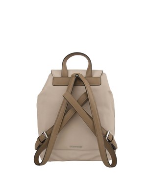 Zaino taupe Karl Lagerfeld cordoncino e patta con fibbia in DONNA