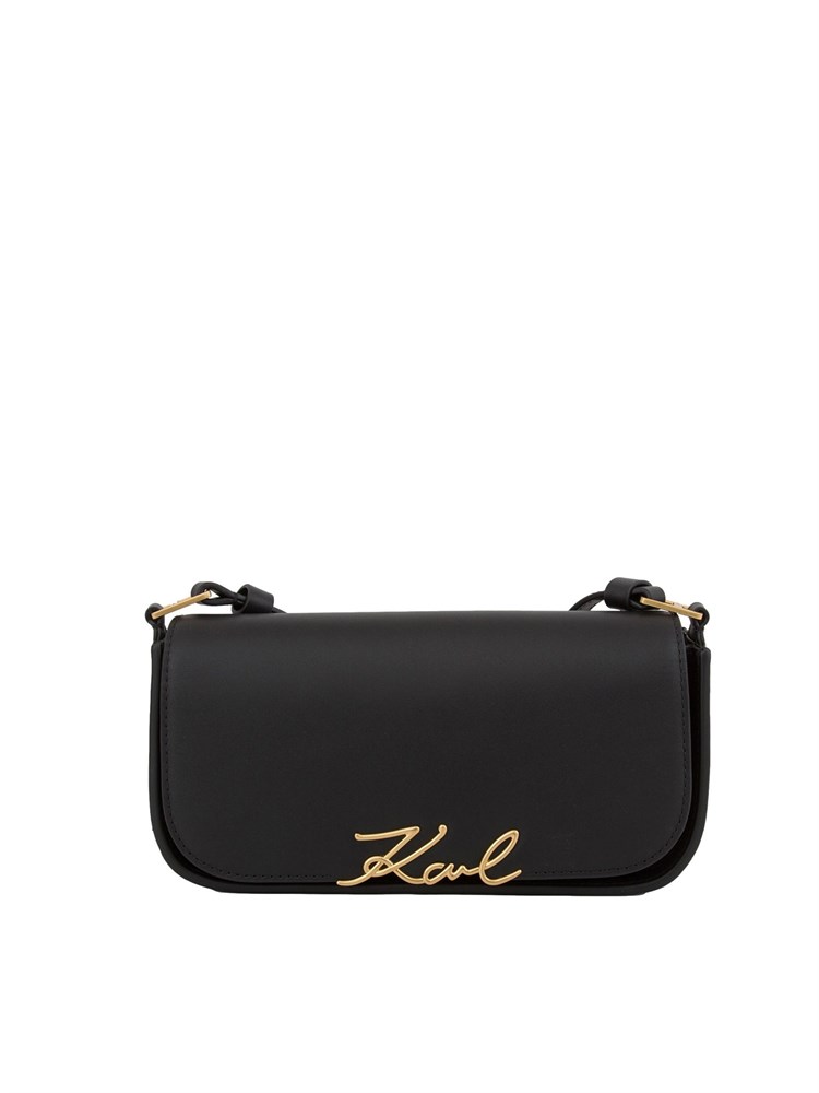 Borsa a spalla ecopelle nera Karl Lagerfeld