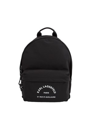Zaino in tessuto nero Karl Lagerfeld con logo tasca in DONNA